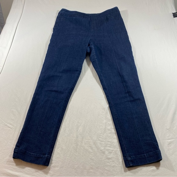 Soft Surroundings Pull on pants Spandex Elastic waistband Denim Pants size Large - Picture 9 of 9
